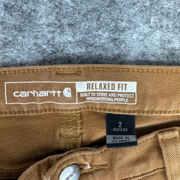 Carhartt 104296 Rugged Flex Relaxed Fit Double Front Work Pant Womens 2 Reg - Picture 9 of 16